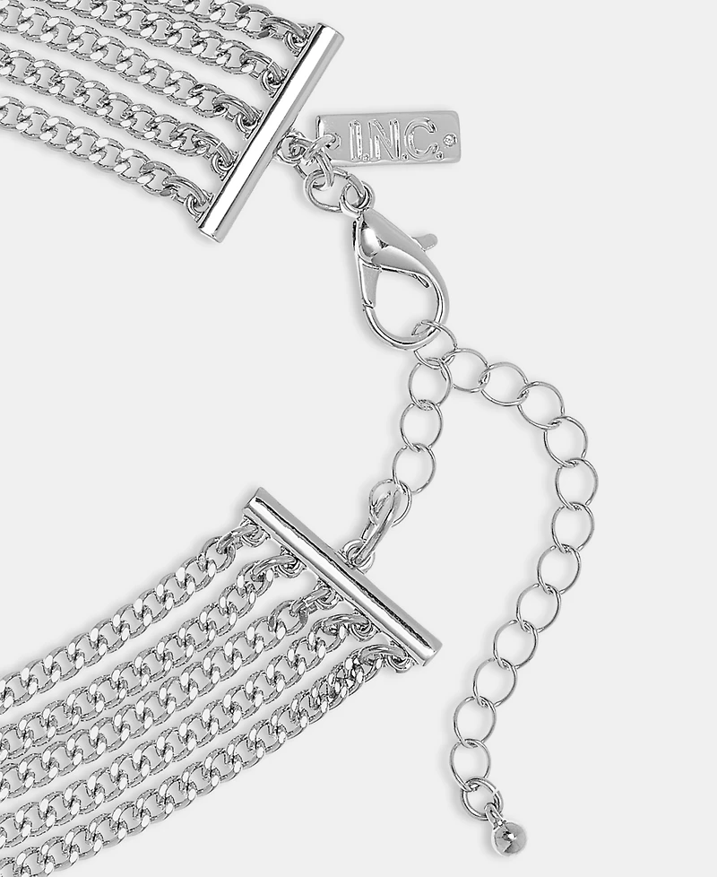 I.n.c. International Concepts Pave Multi-Chain Statement Necklace, 17" + 3" extender, Macy's Exclusive