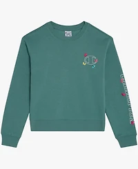 Champion Big Girls Pullover Crewneck Sweatshirt