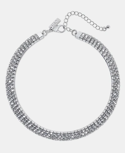 I.n.c. International Concepts Crystal Multirow Flex Necklace, Macy's Exclusive