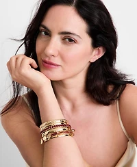 I.n.c. International Concepts Gold-Tone 7-Pc. Set Crystal Bangle Bracelets, Exclusively at Macy's