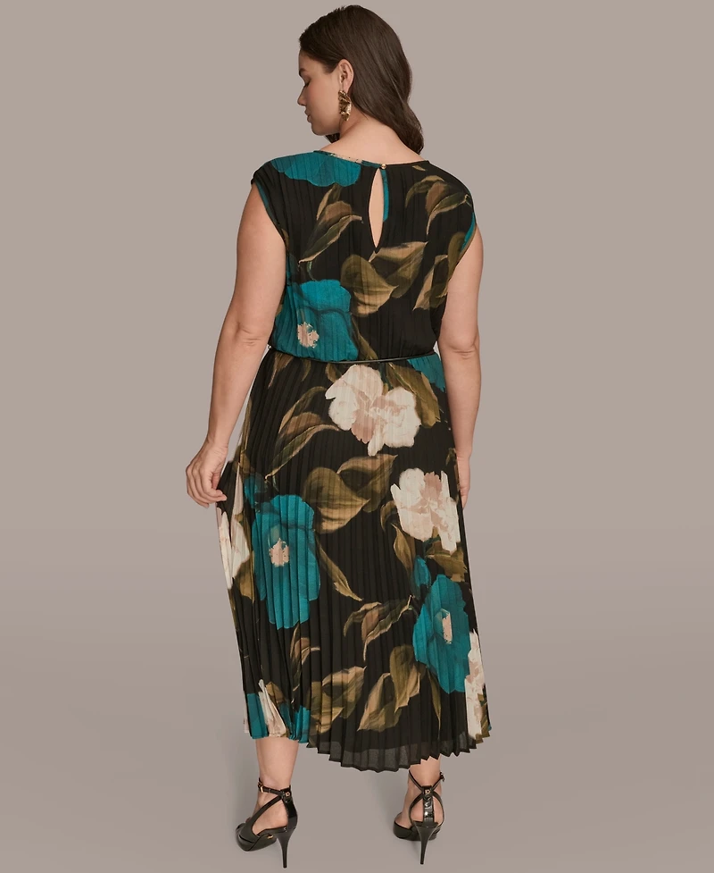 Donna Karan New York Plus Chiffon Midi Dress