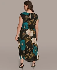 Donna Karan New York Plus Chiffon Midi Dress