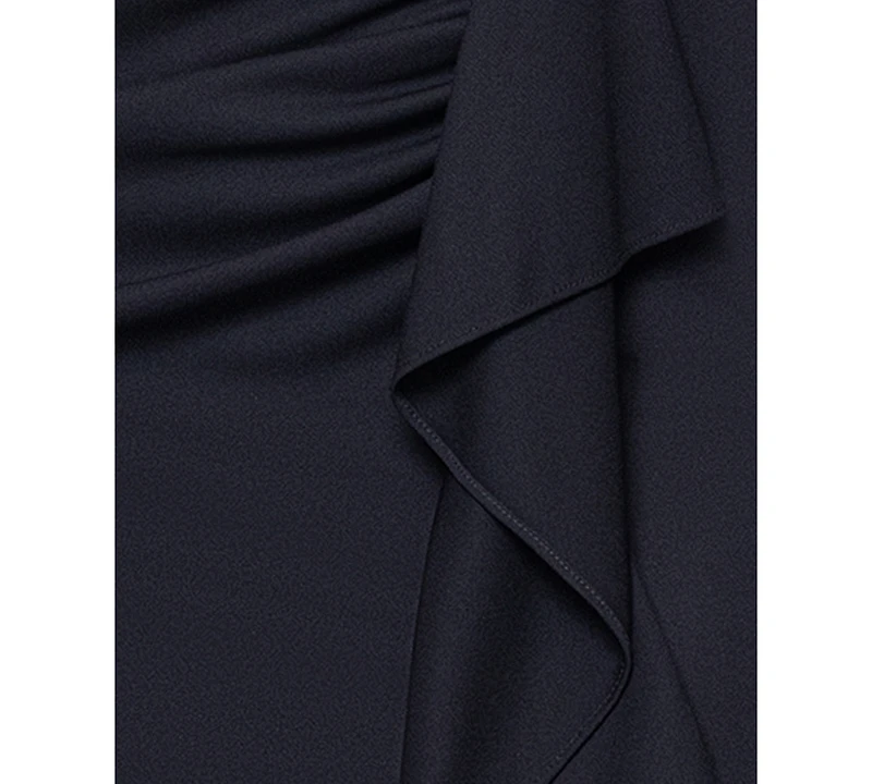 Xscape Women's Long Sleeve Side Slit Jersey Dress