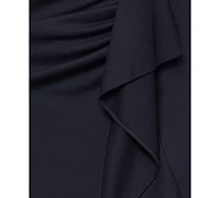 Xscape Women's Long Sleeve Side Slit Jersey Dress