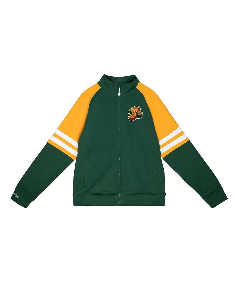 Mitchell & Ness Men's Green Seattle Supersonics Mvp 2.0 Full-Zip Track Jacket