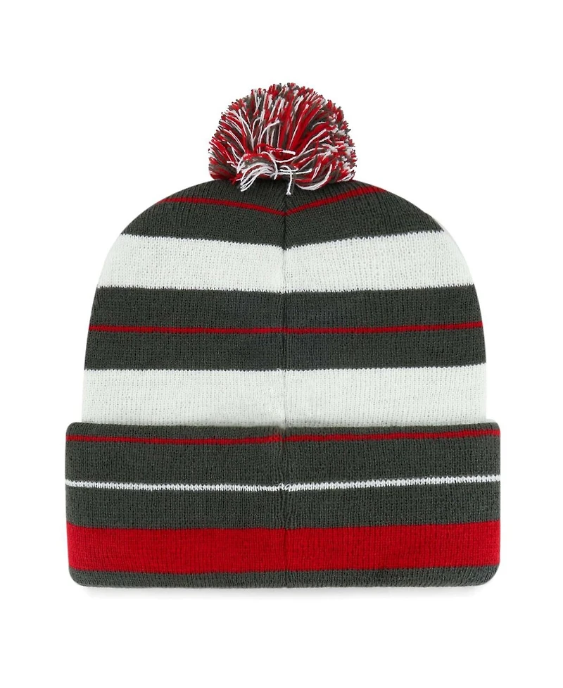 '47 Brand Men's Pewter Tampa Bay Buccaneers Powerline Cuffed Knit with Pom Hat