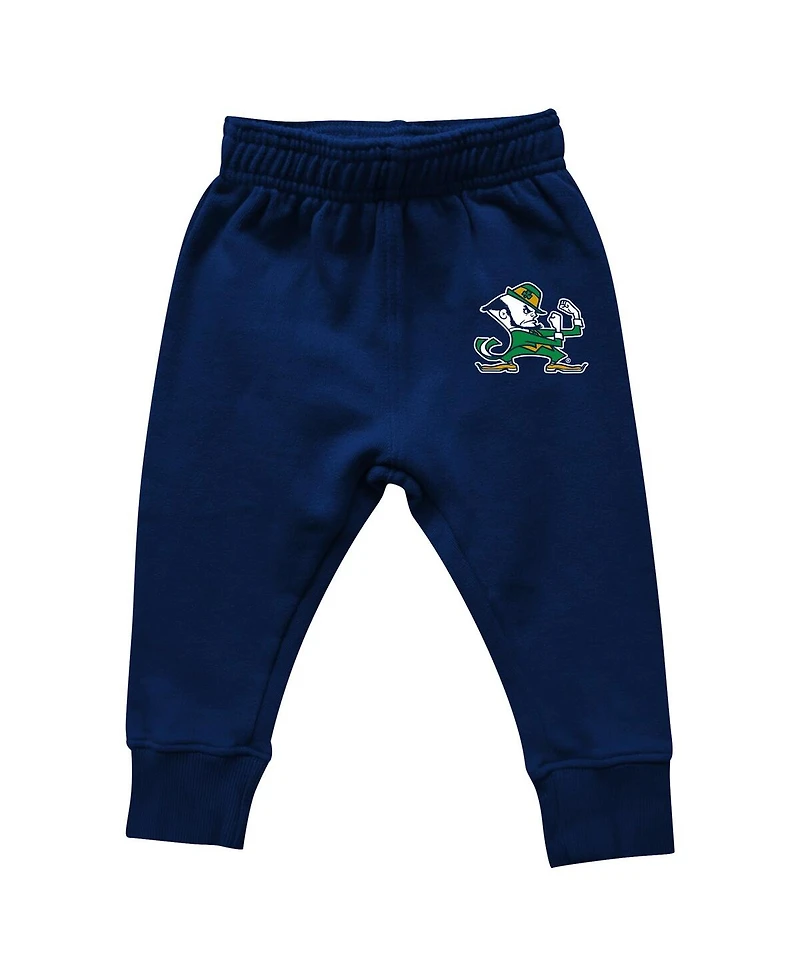 Wes & Willy Baby Boys and Girls Notre Dame Fighting Irish Color Block Pullover Hoodie Sweatpants Set