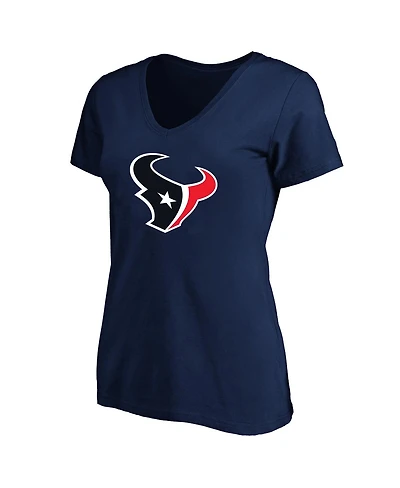 Fanatics Women's Navy Houston Texans Plus V-Neck T-Shirt
