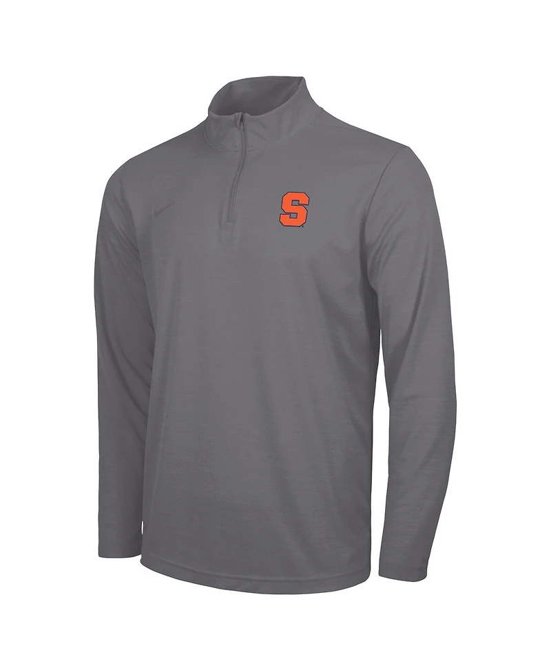 Nike Men's Gray Syracuse Orange Intensity Performance Quarter-Zip Pullover Sweatshirt