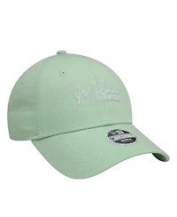 New Era Women's Light Green Ac Milan Script 9FORTY Adjustable Hat