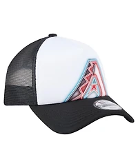 New Era Toddler White/Black Arizona Diamondbacks Painted A-Frame 9FORTY Trucker Adjustable Hat