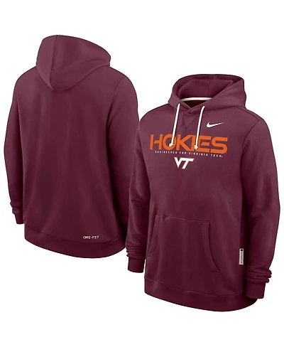 Nike Men's Maroon Virginia Tech Hokies 2025 Sideline Performance Pullover Hoodie