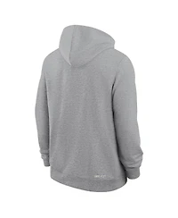 Nike Men's Heather Gray Boise State Broncos 2025 Sideline Performance Pullover Hoodie