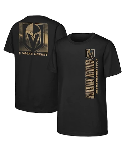 Outerstuff Big Boys and Girls Black Vegas Golden Knights Atmosphere T-Shirt