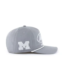'47 Brand Men's Gray Michigan Wolverines Contemporary Basics Foundational Rope Hitch Adjustable Hat