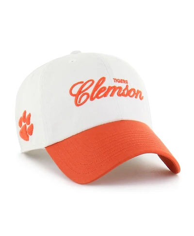 '47 Brand Men's White Clemson Tigers Contemporary Basics Foundation Clean Up Adjustable Hat