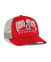 '47 Brand Men's Scarlet Ohio State Buckeyes Arid Adjustable Trucker Hat