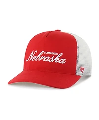 '47 Brand Men's and Women's Scarlet Nebraska Huskers Contemporary Basics Foundation Trucker Hitch Adjustable Hat