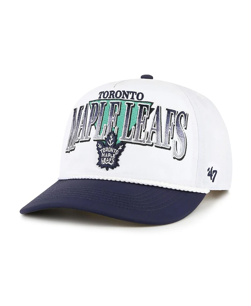 '47 Brand Men's White/Navy Toronto Maple Leaf's Tribute Hitch Adjustable Hat