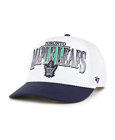 '47 Brand Men's White/Navy Toronto Maple Leaf's Tribute Hitch Adjustable Hat