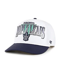 '47 Brand Men's White/Navy Toronto Maple Leaf's Tribute Hitch Adjustable Hat