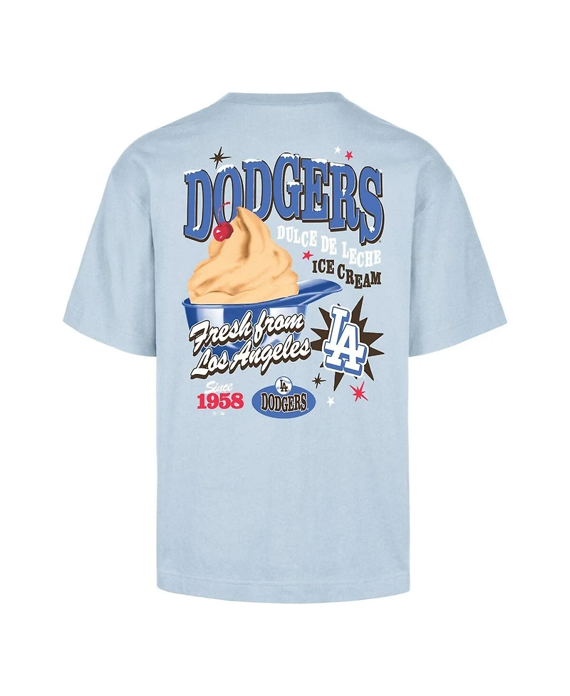 '47 Brand Men's Light Blue Los Angeles Dodgers Ice Cream Parlor Foundation T-Shirt