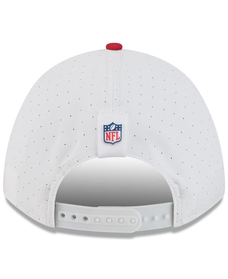 New Era Big Boys and Girls White/Scarlet San Francisco 49ers 2025 Nfl Training Camp A-Frame 9FORTY Adjustable Hat