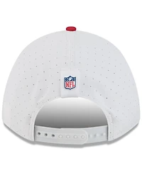 New Era Big Boys and Girls White/Scarlet San Francisco 49ers 2025 Nfl Training Camp A-Frame 9FORTY Adjustable Hat
