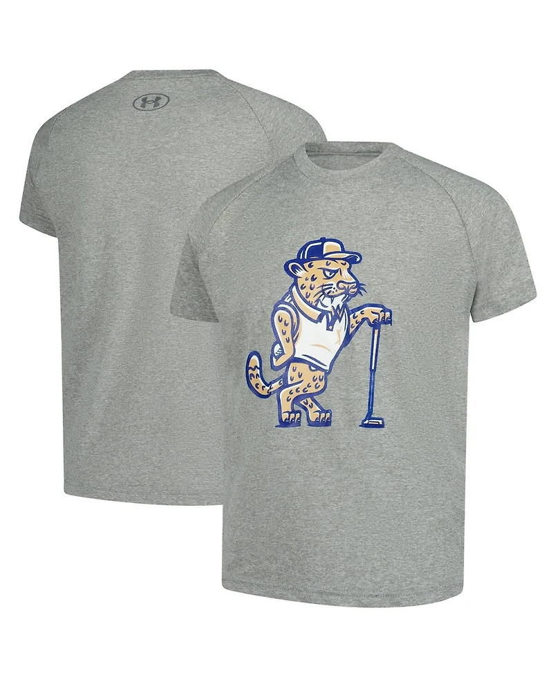 Under Armour Big Boys and Girls Heather Gray The Players Raglan Tech T-Shirt
