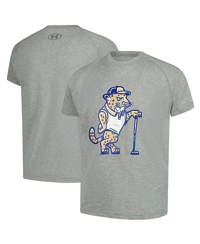 Under Armour Big Boys and Girls Heather Gray The Players Raglan Tech T-Shirt