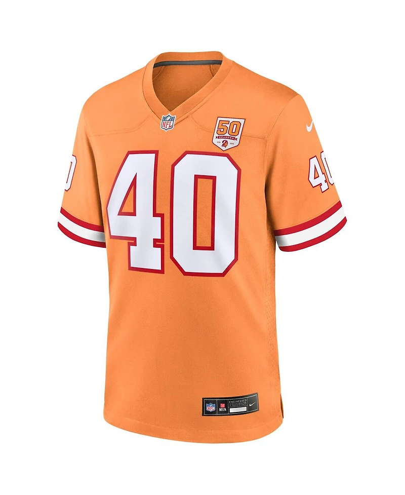 Nike Men's Mike Alstott Creamsicle Tampa Bay Buccaneers 50th Season Game Jersey