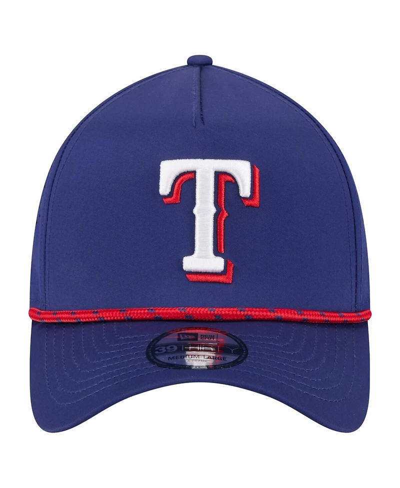New Era Men's Royal Texas Rangers 39THIRTY A-Frame Perforated Flex Hat