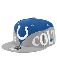New Era Men's Royal/Gray Indianapolis Colts Split 9FIFTY Snapback Hat