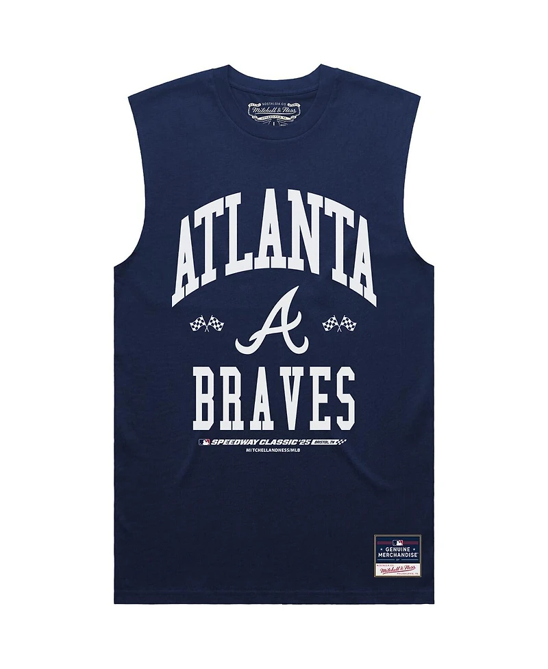 Mitchell & Ness Men's Navy Atlanta Braves 2025 Mlb Speedway Classic Tank Top