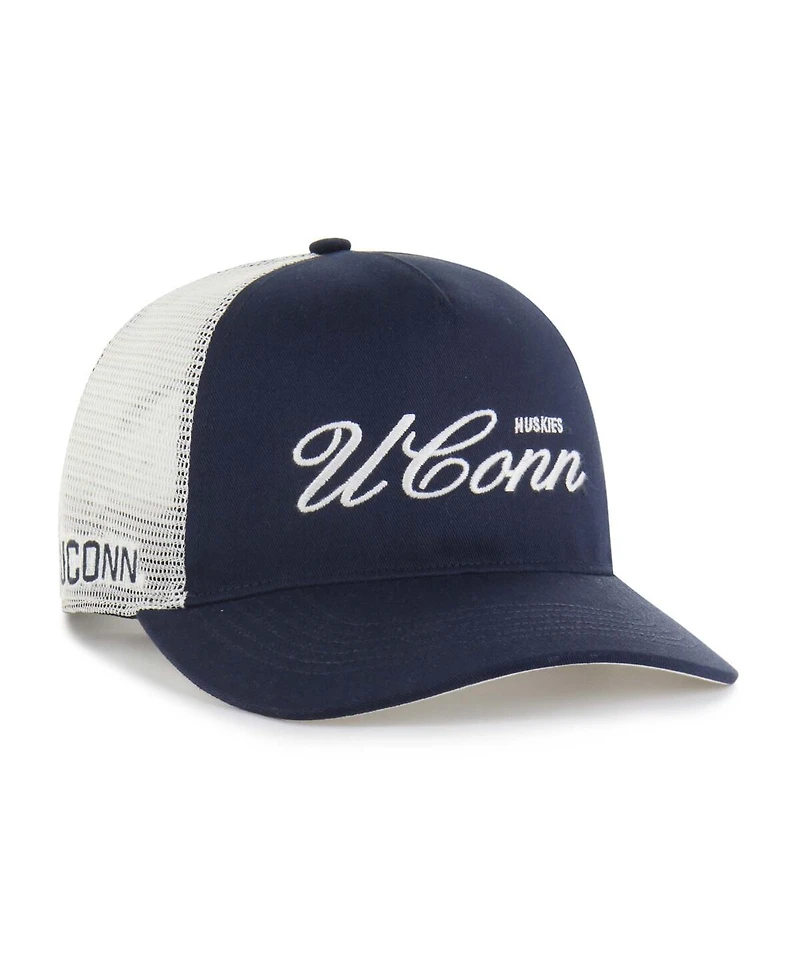 '47 Brand Men's and Women's Navy UConn Huskies Contemporary Basics Foundation Trucker Hitch Adjustable Hat