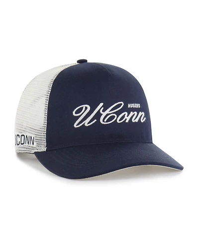 '47 Brand Men's and Women's Navy UConn Huskies Contemporary Basics Foundation Trucker Hitch Adjustable Hat