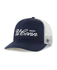 '47 Brand Men's and Women's Navy UConn Huskies Contemporary Basics Foundation Trucker Hitch Adjustable Hat