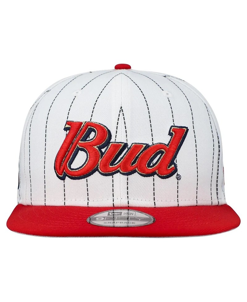 New Era Men's White Dale Earnhardt Jr. Budweiser Baseball 9FIFTY Snapback Hat