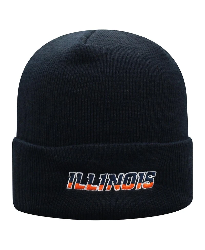 Top of the World Men's Navy Illinois Fighting Illini Logo Cuffed Knit Hat