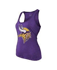 Majestic Threads Women's J.j. McCarthy Purple Minnesota Vikings Name Number Tri-Blend Scoop Neck Tank Top