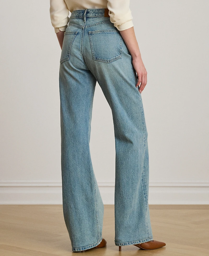 Lauren Ralph Petite High-Rise Wide-Leg Jeans