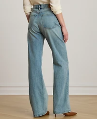 Lauren Ralph Petite High-Rise Wide-Leg Jeans
