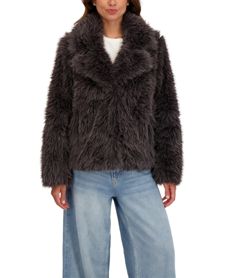 Sebby Collection Women's Long Hair Faux Fur Jacket