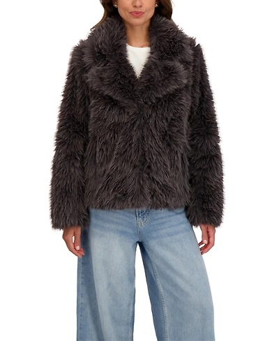 Sebby Collection Women's Long Hair Faux Fur Jacket
