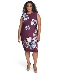 Calvin Klein Plus Printed Scuba Sheath Dress