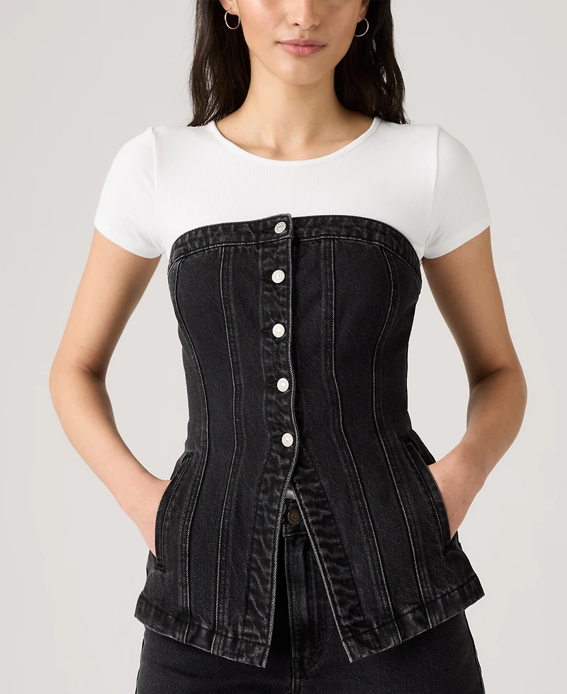 Levi's Women's Tailored Bustier Square Neck Top
