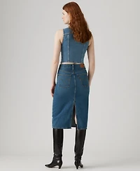 Levi's Women's High-Rise Back Slit Skirt