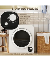 Homcom Portable Clothes Dryer, Laundry Dryer w/ Stainless Steel Tub,