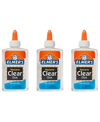 Elmer's Liquid School Glue, Clear Glue, Washable, Great for Making Slime, 5 Ounces, Pack of 3