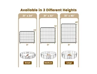 Akiudex Heavy-Duty 16-Panel Dog Playpen with Lockable Door